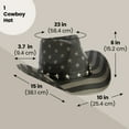 Patriotic Straw Cowboy Hat, Vintage USA Flag Design, for Men & Women — free download