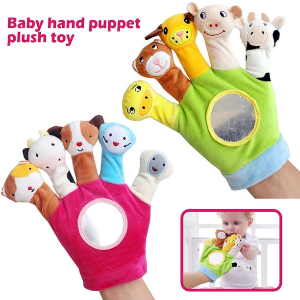 Muyoka Marionetas de mano Juguete Marioneta de bebé Juguete interactivo para padres e hijos Juguete educativo temprano Marioneta de dibujos animados Juguete Desarrollo sensorial Marionetas de mano de Muyoka Hogar