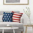 thumbnail image 3 of 4th of July Pillow Covers 20x20 Set of 2, Stars and Stripes Patriotic Decorations Throw Pillow Covers Independence Memorial Day Outdoors Decorative Linen Cushion Case for Couch Sofa Home, 3 of 6