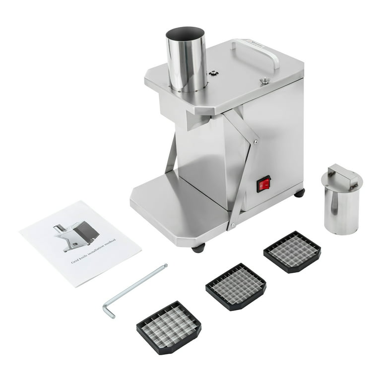 Commercial Vegetable Chopper Automatic Fruit Dicing Machine With  6/8/10/12/15mm Blades, 5 In 1 Electric Food Dicer for Potatoes Carrots  Cubes