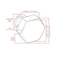 thumbnail image 2 of CKP #2689 Windsor Collection 1-1/8 in. (29mm) Hex Knob, Brushed Rose Gold, 2 of 4