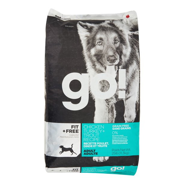 Petcurean Go! Fit + Free GrainFree Chicken, Turkey & Trout Recipe Dry