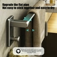 thumbnail image 6 of Mmeneyy 20 Inch Adhesive Towel Bar Aluminum Stick Towel Rack For Bathroom No Drilling Towel Holders With 2 Hooks 10ML, 6 of 6