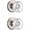 Satin Nickel, variant on Passage Glass Door Knobs Interior, Octagon Crystal Door Knobs for Hall and Closet, Polished Chrome