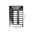 thumbnail image 2 of Sign Hours Open Signs Store Hour Business Closed Refunds Restaurant Returns Adhesive Operation Hanging Decorative, 2 of 9
