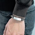 thumbnail image 2 of Pulsera de acero inoxidable para hombre con pulsera curva con correa de malla moderna, 2 of 4