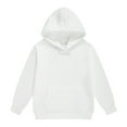 thumbnail image 2 of Ulanda Boys Girls Solid Soft Hooded Sweatshirt Classic Oversized Hoodies Loose Pullover Sweatshirts with Pocket for Kids (White, 1-2 Years), 2 of 4