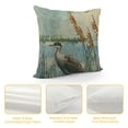 thumbnail image 4 of SHANXI Decorative Throw Pillow Covers Watercolor Blue Heron Square Linen Pillowcases Cushion Case for Couch Sofa 12x12in, 4 of 5