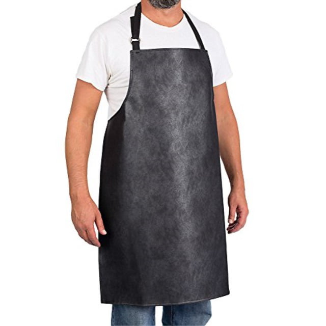 Waterproof Apron Lab Work Dog Grooming Cleaning Butcher Fish PU Leather 