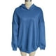 thumbnail image 1 of Sudaderas con capucha para mujer, hombros caídos, mangas largas, ajuste holgado, color puro, informal, jersey de gran tamaño, Top azul XL, 1 of 3