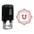 thumbnail image 1 of Printtoo Square Swirl Border Alphabet U Monogram Initial Self Inking Rubber Stamp Office Stationary, 1 of 3