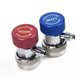 thumbnail image 1 of 2 uds A/c R134a adaptador de aire acondicionado para coche acoplador conectores rápidos junta ajustable de alta y baja presión rojo + azul ZefeiWu 8390613846525, 1 of 1