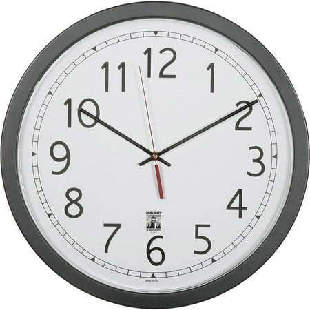 clock wall skilcraft round analog quartz clocks main office dial contemporary plastic case style dialog displays option button additional opens