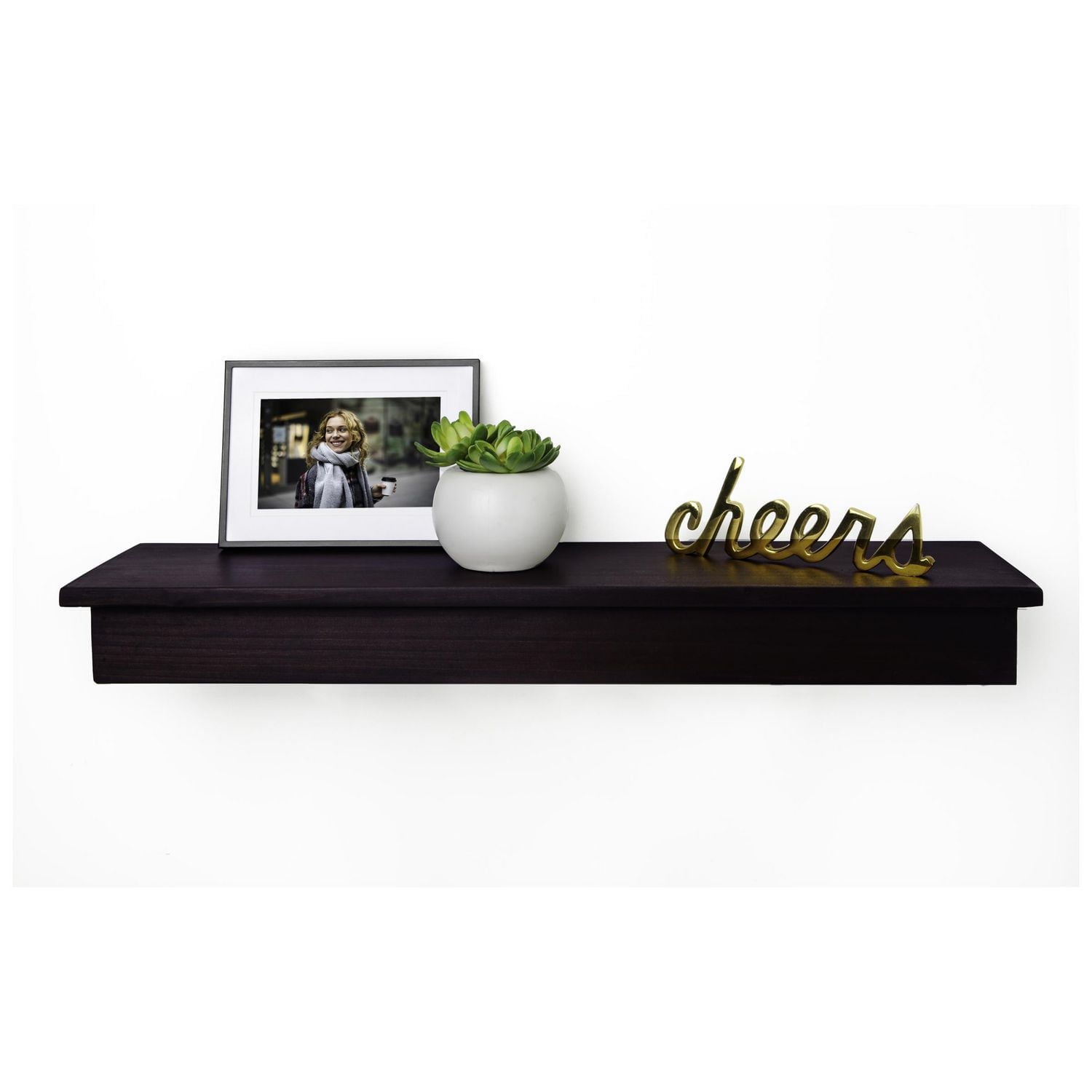 Hometrends Rustic Float Shelf Espresso