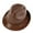 Brown, variant on Men Fedora Hat Real Leather Dark Brown Jazz Hat Male Autumn Winter Men's Flat Top Cap ,Soft Feel
