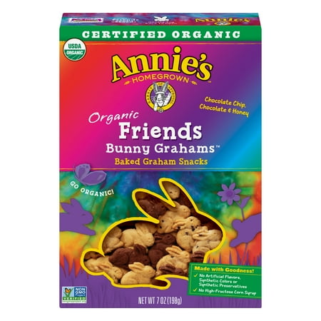 - (3 Pack) Annie's Organic Friends Bunny Grahams Snacks Baked Graham Snacks, 7 oz