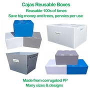 ReusePac 18x14x12in Reusable Foldable Boxes 4 Pack off White