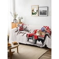 thumbnail image 3 of Valentine's Day Couch Cover for 2 Cushion Couch, Red Truck Balloons Footballs Love Romantic Washable Love Seat Sofa Covers Slipcover, Throw Sofa Covers for Pets, Furniture Protector 71"x102", 3 of 9