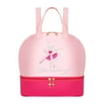 thumbnail image 4 of Mochila de ballet cómoda, versátil y bonita para niños, ideal para deportes y viajes. Rosa Rosa Roja, 4 of 9