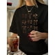 thumbnail image 1 of 1pc Vintage Geometric-Patterned T-Shirt for Women, 100% Cotton Knit Fabric, Crew Neck, Short Sleeve, Regular Length, Casual Summer Top, 1 of 7