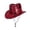Red, variant on Cowboy Hat for Women and Men Striped And Checked Print Jazz Style Cowboy Hat Suitable For Parties Stage Performances Black One Size