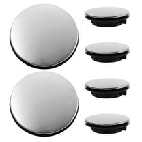 PTOOTP Brushed Nickel Kitchen Sink Hole Covers, Stainless Steel, Sleek Design, Set of 6 Caps