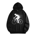 thumbnail image 2 of Men's Pocket Graphic Hooded Pullover, Man Riding A Bicycle Pixelated, Sizes S-2XL, 2 of 9