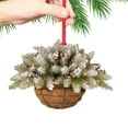 thumbnail image 3 of Lssam Mistletoe Kissing Ball Ornament, Hanging Christmas Doorway Decor with Natural Look Berries Pine Cones, Durable Festive Home Office Decoration, 3 of 6