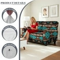 thumbnail image 6 of Jiueut Aztec Tribal Geometric Print Recliner Loveseat Slipcover, Washable Furniture Protector Stretch Reclining Chair Covers Washable Loveseat Reclining Couch Slipcover for Living Room Office Club, 6 of 7
