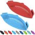 thumbnail image 1 of colres con clip, colr para pasta, carne, verduras, frutas, colr de silicona, se adapta a todas las ollas y cuencos., 1 of 3