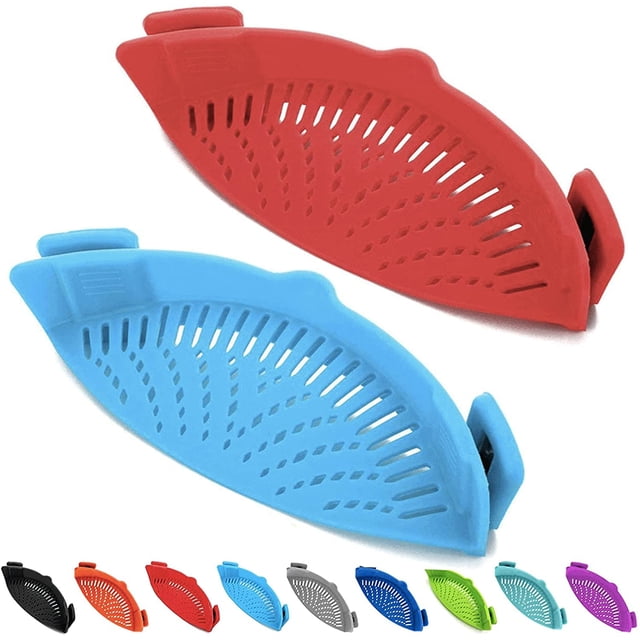 colres con clip, colr para pasta, carne, verduras, frutas, colr de silicona, se adapta a todas las ollas y cuencos.