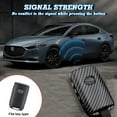 thumbnail image 4 of Xotic Tech Glossy Black Carbon Fiber Pattern ABS Key Fob Shell Cover Case w/ Black Button Cover, Compatible with Mazda 3 CX-5, CX-30, CX-12 4-Button Smart Keyless Entry Key, 4 of 8
