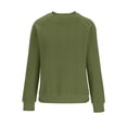 thumbnail image 5 of AXXD Basic Ladies Sweatshirts Summer 2024 Loose Trendy Button Round-Neck Long Sleeve Casual T-shirt Top Solid Blouse, 5 of 8