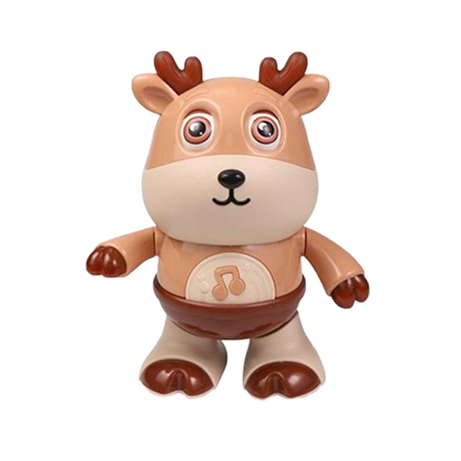 kjfeif Cute Musical Toys 2023 New Musical Dancing Deer Toy With Music and LED Lights Baby Preschool Educational Musical Toys Deer Musical Toys for Toddlers 1 3 Month, Xmax Stocking Stuffers Gifts