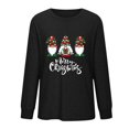 thumbnail image 4 of Holiday Time T-Shirts Femmes Drôle Xmas Graphique Col Rond Chandails en Molleton Léger Chandail Tops Tunique Décontractée Manches Longues Blouse 02-Rose TTTG, 4 of 5