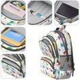 thumbnail image 4 of Dinosaur and Pineapple White Pattern Cute School Backpack Bag with Padded Back and Adjustable Shoulder Straps 16.9 X 12.6 X 5.9 Inches, 4 of 5