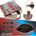 thumbnail image 4 of HMSHA Women Purse Satchel Bag Long Crossbody Classy Tote Bag Top Handle Vegan Leather Ladies Handbags Embossed Pattern, 4 of 7