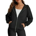 thumbnail image 2 of SAATLERI Hoodies for Women Full Zip Up Cropped Sweatshirts Jackets Casual Comfy Gym Tops Fall Outfits Winter Y2k Clothes 2027, 2 of 3