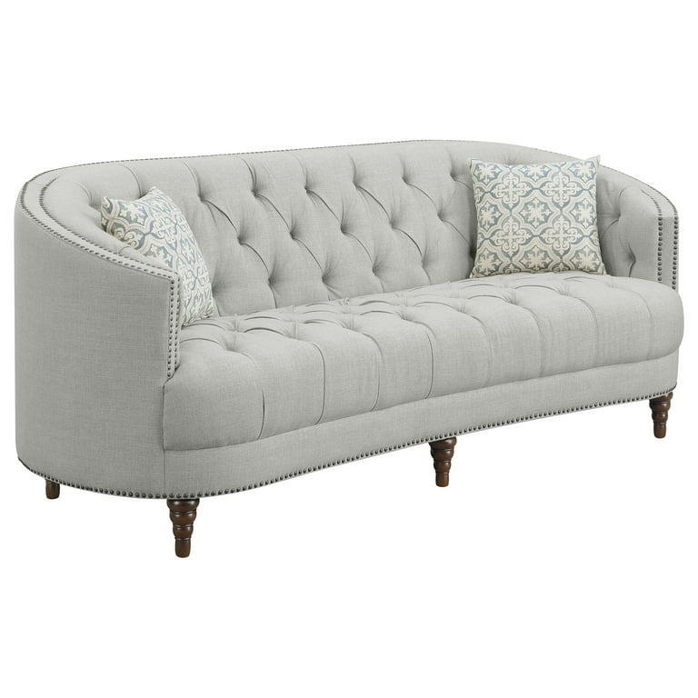 Grey Tufted Living Room Set Matttroy