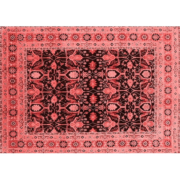 Ahgly Company Indoor Rectangle Oriental Red Traditional Area Rugs, 5' x 8'