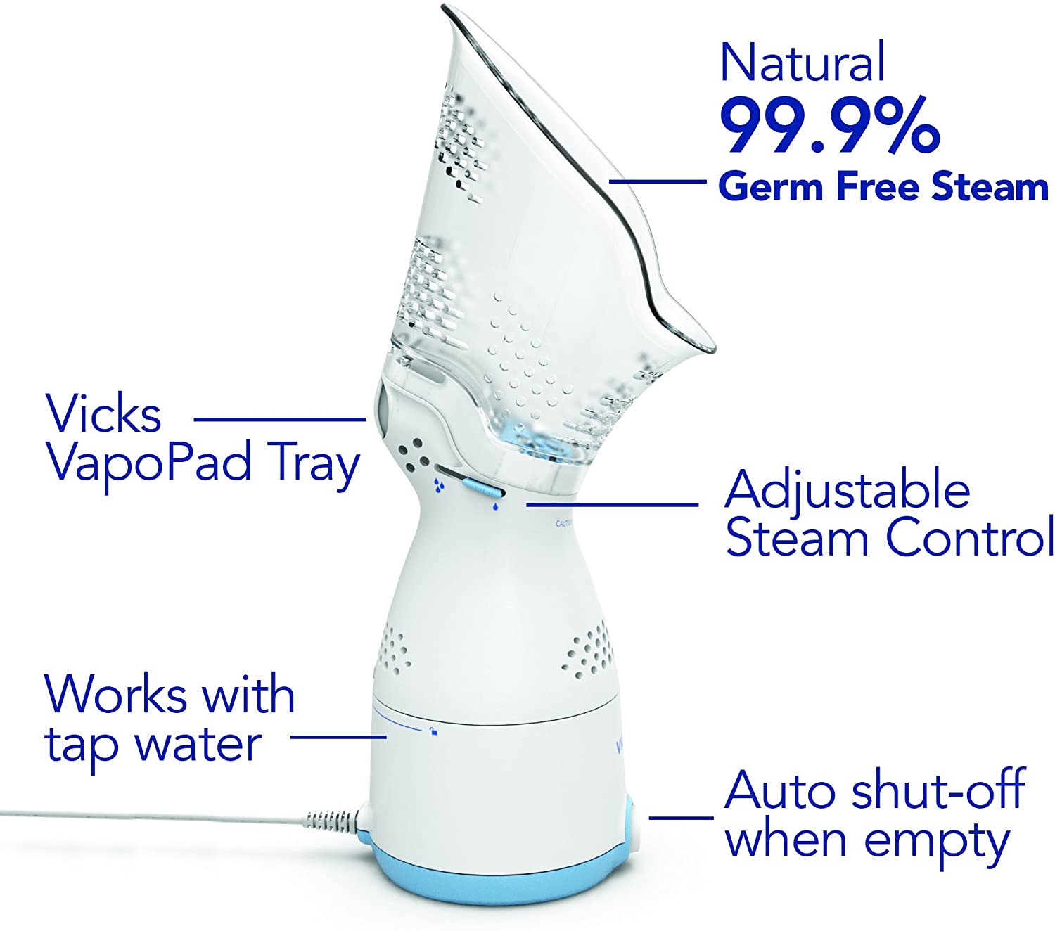 Vicks Personal Sinus Steam Inhaler With Soft Face Mask Face Humidifier With Targeted Steam 5491