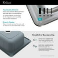 thumbnail image 4 of KRAUS 25 Inch Topmount Single Bowl 18 Gauge Stainless Steel Kitchen Sink with NoiseDefend Soundproofing, 4 of 7
