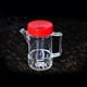 thumbnail image 3 of BRIGHTFUFU Dispensador de aceite acrílico, tapa roja de plástico, olla de aceite, engrasador, vertedor de salsa, botella de vinagre, suministros de cocina (450ML), 3 of 7