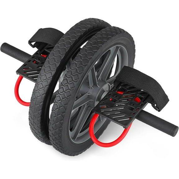 SLSRFD Ab Roller Wheel with Non-Slip Handle, Home Gym Fitness Equipment for Abdominal Core Workout, Ab Roller for Men & Women, Supports Up to 330 lbs, Black