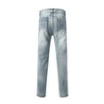 thumbnail image 4 of MHFRRA Bootcut Jeans for Men Men's Straight Leg Jeans Distressed Denim Pants for Casual Daily Wear Comfortable Stretch Fit Fashionable Tear Details Versatile Outfit Pairing Size 32, 4 of 6