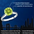 thumbnail image 2 of Gem Stone King 10K White Gold Yellow Lemon Quartz Solitaire Engagement Ring for Women | 2.60 Cttw | Round 9MM | Gemstone Birthstone | Size 6, 2 of 6