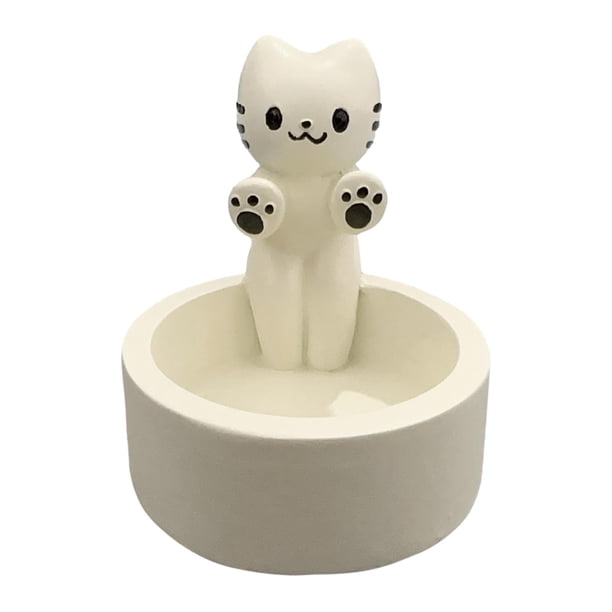 Candelabro de resina con forma de gato, decoración con patas de gato cálidas, candelabro de gatito de dibujos animados para comedor decorativo Estilo A