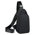 thumbnail image 1 of Bolsa de viaje antirrobo para hombre y mujer, impermeable, de nailon Oxford, de gran capacidad, bandolera de un solo hombro, ligera y moderna, para viajes y deportes (negro)., 1 of 4