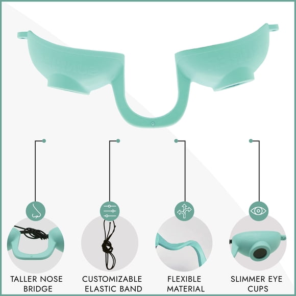Super Sunnies EVO Flex Tanning Goggles - FDA Compliant Tanning Glasses - UV Tanning Bed Goggles For Tanning Eye Protection - Allows Visibility - With a Clear Case/Box (Teal)