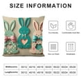 thumbnail image 6 of Acheng Easter Pillow Covers,Polka Dot Heart Bunny Decorative Throw Pillows,Colorful Bow Rabbit Cushion Case Spring Decoration for Sofa Couch,2 pcs White, 6 of 6